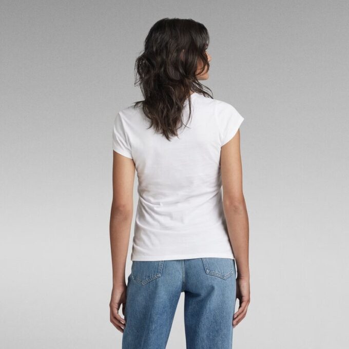Slim top met borstprint Slim top met borstprint