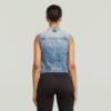 Slim vest met schuine zoom