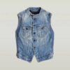 Slim vest met schuine zoom