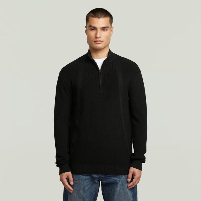 Structuur Half Zip Knit Structuur Half Zip Knit