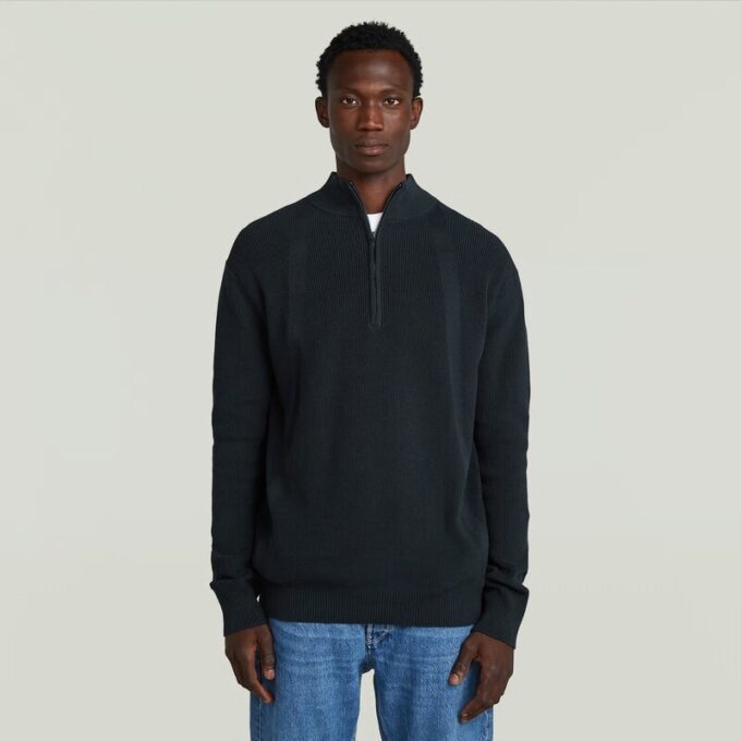 Structuur Half Zip Knit Structuur Half Zip Knit