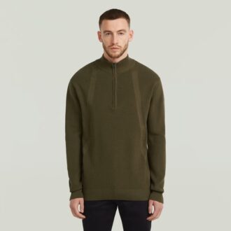 Structuur Half Zip Knit