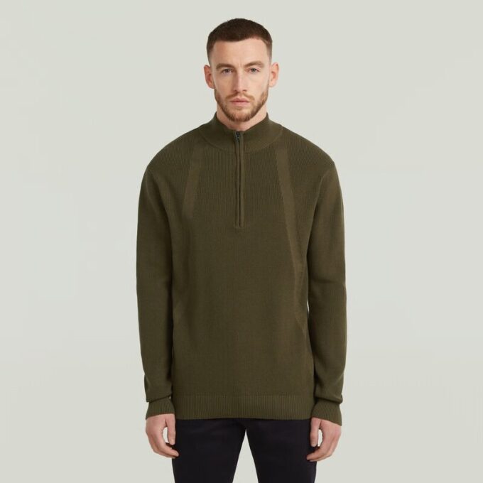Structuur Half Zip Knit Structuur Half Zip Knit