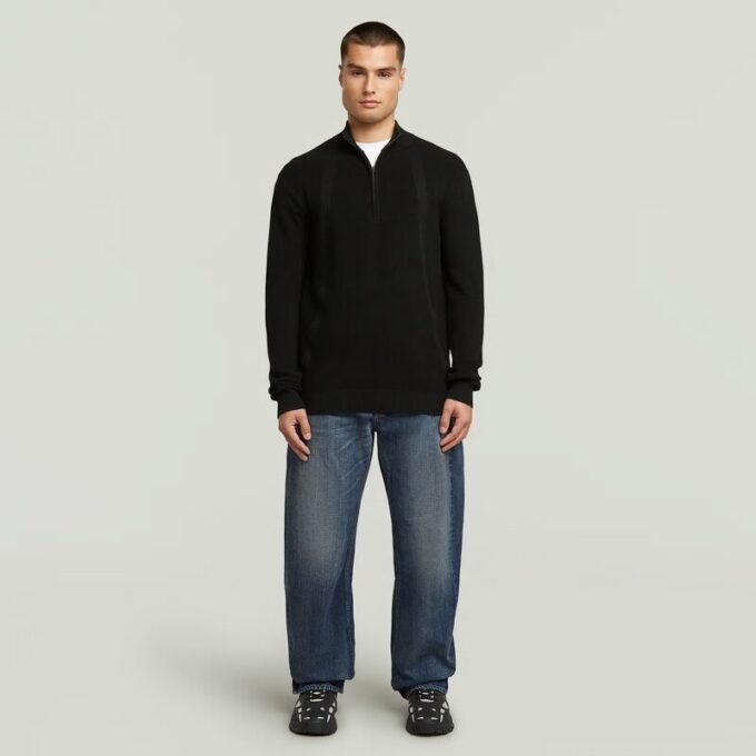 Structuur Half Zip Knit Structuur Half Zip Knit