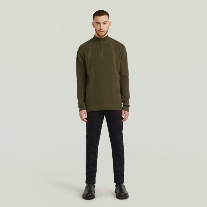Structuur Half Zip Knit Structuur Half Zip Knit