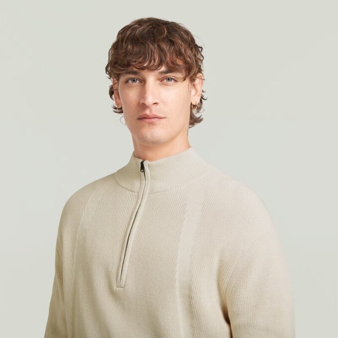 Structuur Half Zip Knit Structuur Half Zip Knit