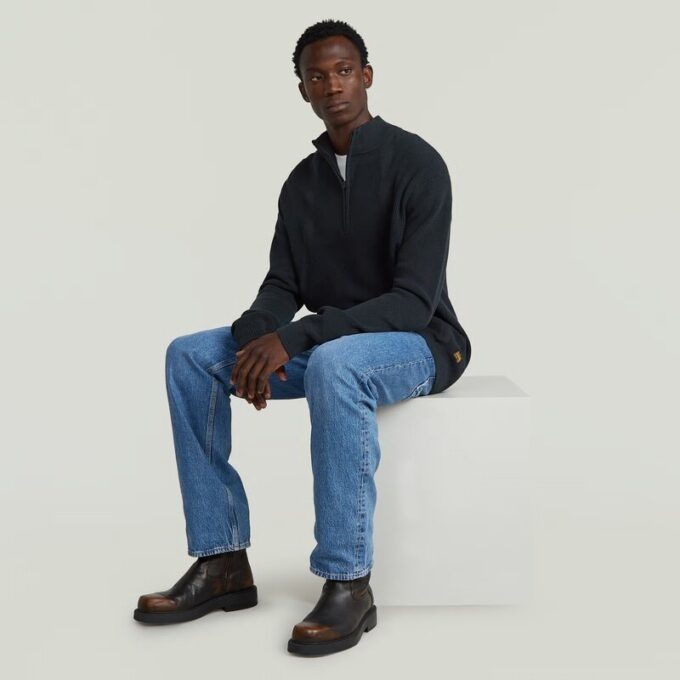 Structuur Half Zip Knit Structuur Half Zip Knit