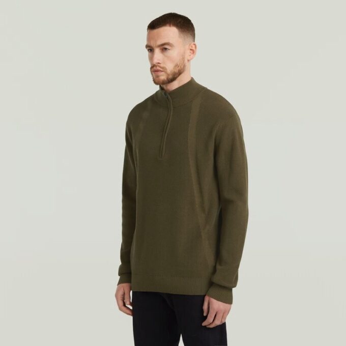Structuur Half Zip Knit Structuur Half Zip Knit