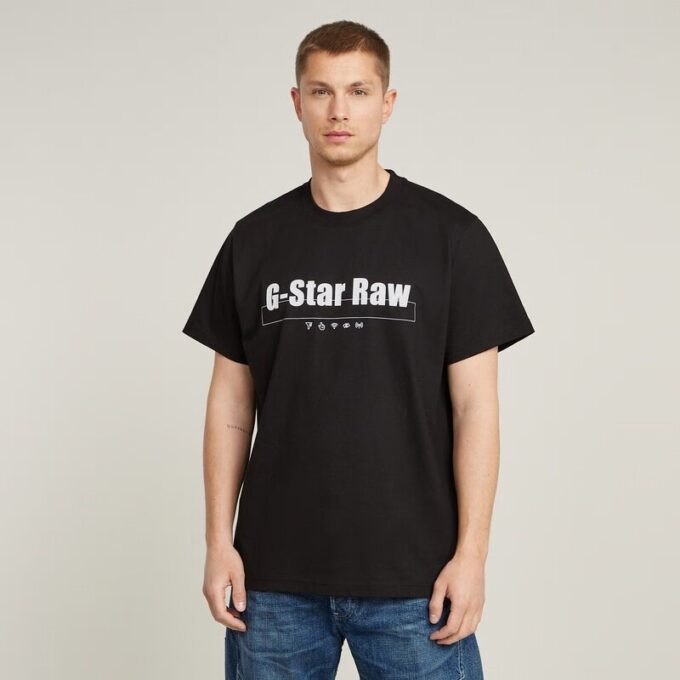 Symbolen Print Los T-shirt Symbolen Print Los T-shirt