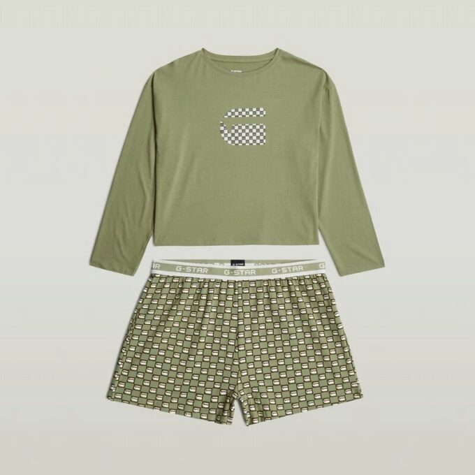 T-shirt en korte pyjamaset T-shirt en korte pyjamaset