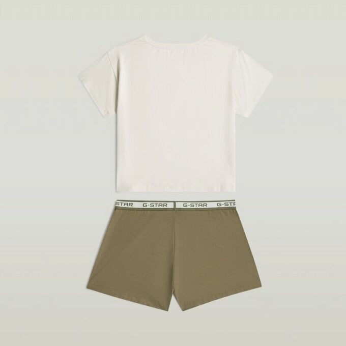 T-shirt en korte pyjamaset T-shirt en korte pyjamaset