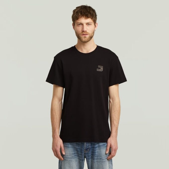 T-shirt met borstlogo