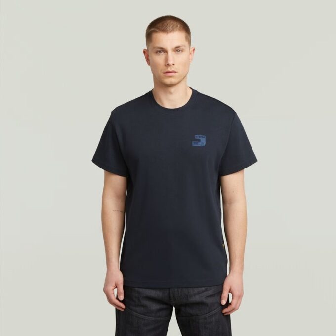 T-shirt met borstlogo