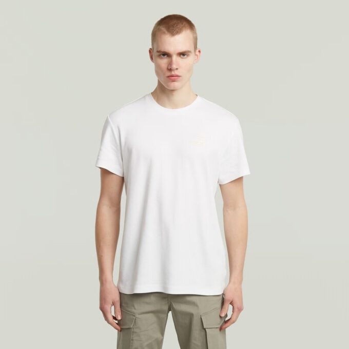 T-shirt met borstlogo