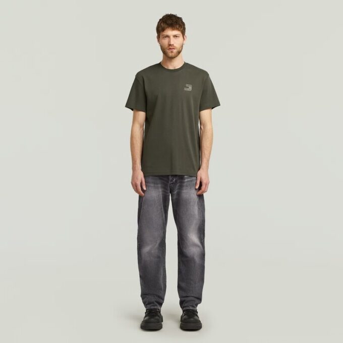 T-shirt met borstlogo