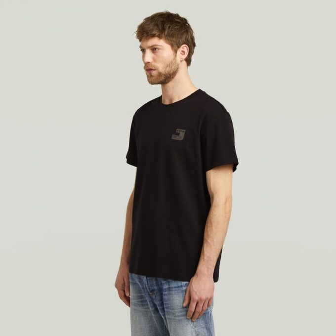 T-shirt met borstlogo
