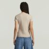 T-shirt met geribbelde kapmouw T-shirt met geribbelde kapmouw
