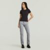 T-shirt met geribbelde kapmouw T-shirt met geribbelde kapmouw