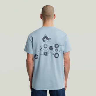 T-shirt met grafische print en sierranden aan de achterkant T-shirt met grafische print en sierranden aan de achterkant