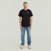 T-shirt met grafische print en sierranden aan de achterkant