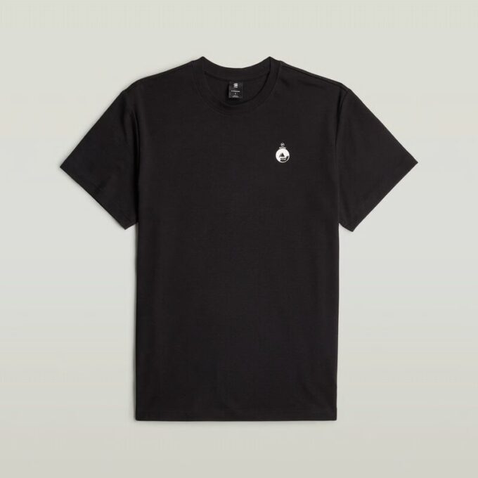T-shirt met grafische print en sierranden aan de achterkant