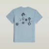 T-shirt met grafische print en sierranden aan de achterkant