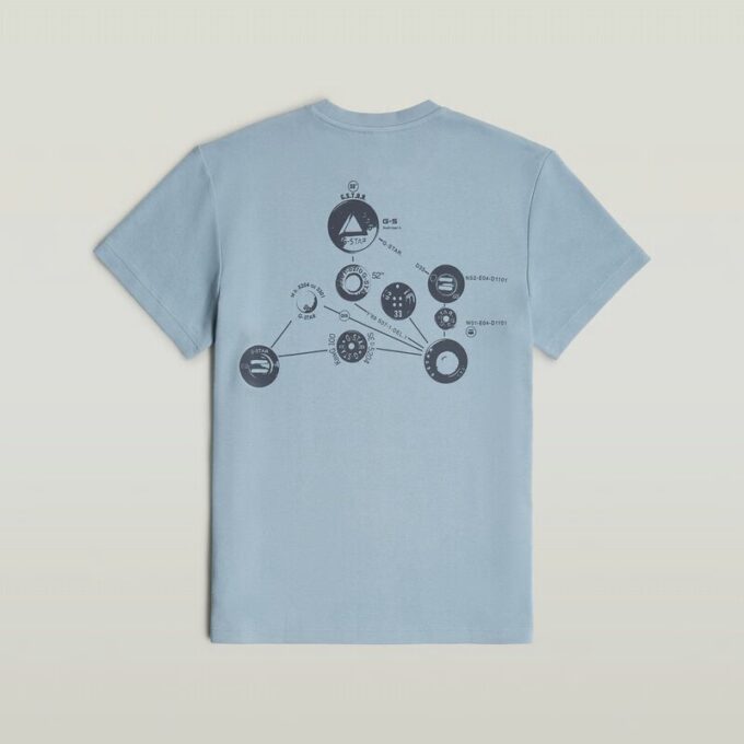 T-shirt met grafische print en sierranden aan de achterkant