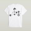 T-shirt met grafische print en sierranden aan de achterkant T-shirt met grafische print en sierranden aan de achterkant