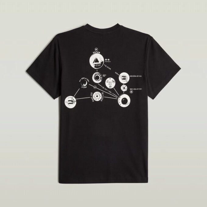 T-shirt met grafische print en sierranden aan de achterkant