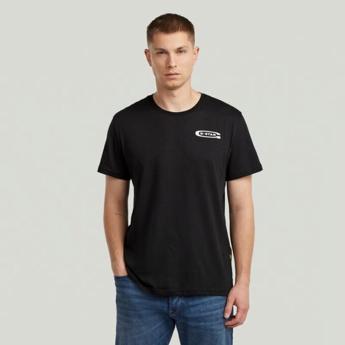 T-shirt met grafische print op de rug T-shirt met grafische print op de rug