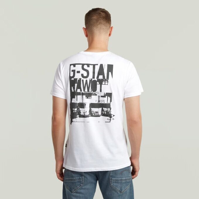 T-shirt met grafische print op de rug T-shirt met grafische print op de rug
