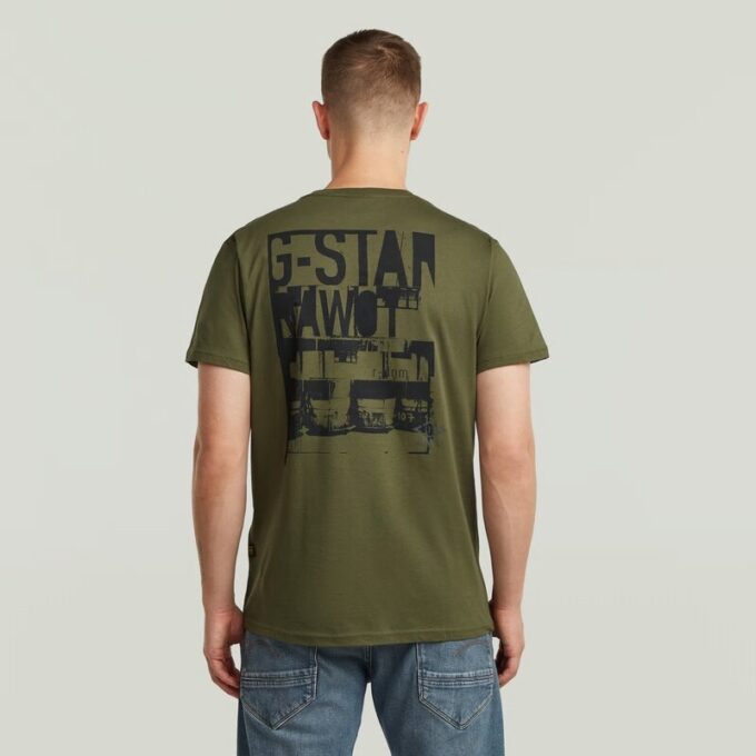 T-shirt met grafische print op de rug T-shirt met grafische print op de rug