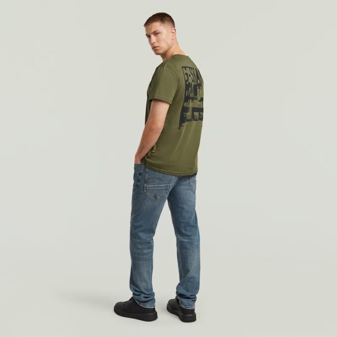 T-shirt met grafische print op de rug T-shirt met grafische print op de rug
