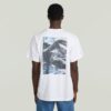 T-shirt met losse fotoprint op de rug T-shirt met losse fotoprint op de rug