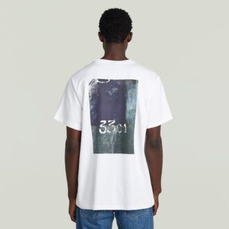 T-shirt met losse fotoprint op de rug