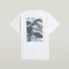 T-shirt met losse fotoprint op de rug T-shirt met losse fotoprint op de rug