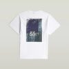 T-shirt met losse fotoprint op de rug T-shirt met losse fotoprint op de rug