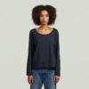 T-shirt met ronde hals en lange mouwen T-shirt met ronde hals en lange mouwen