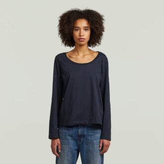 T-shirt met ronde hals en lange mouwen