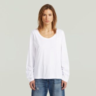 T-shirt met ronde hals en lange mouwen