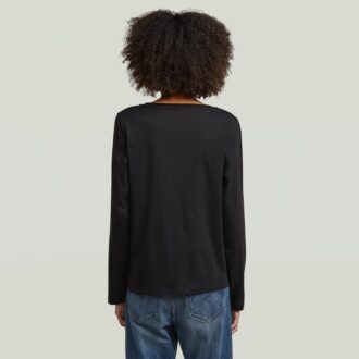 T-shirt met ronde hals en lange mouwen