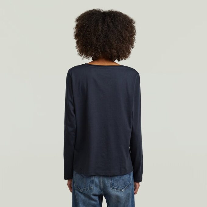 T-shirt met ronde hals en lange mouwen T-shirt met ronde hals en lange mouwen