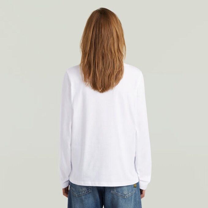 T-shirt met ronde hals en lange mouwen T-shirt met ronde hals en lange mouwen