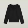 T-shirt met ronde hals en lange mouwen T-shirt met ronde hals en lange mouwen