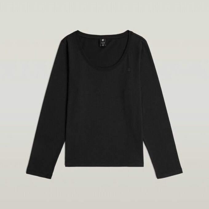 T-shirt met ronde hals en lange mouwen T-shirt met ronde hals en lange mouwen