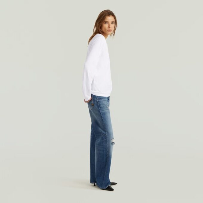 T-shirt met ronde hals en lange mouwen T-shirt met ronde hals en lange mouwen