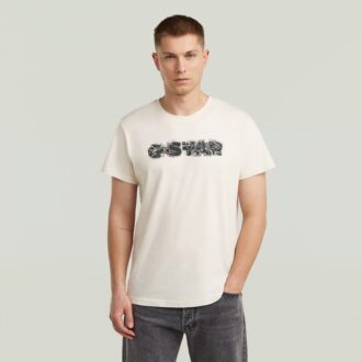 T-shirt met verweerd logo