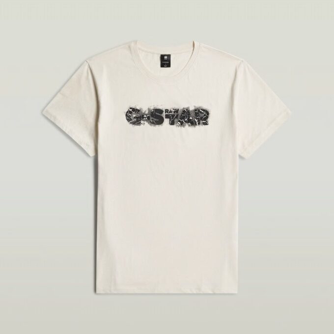 T-shirt met verweerd logo T-shirt met verweerd logo