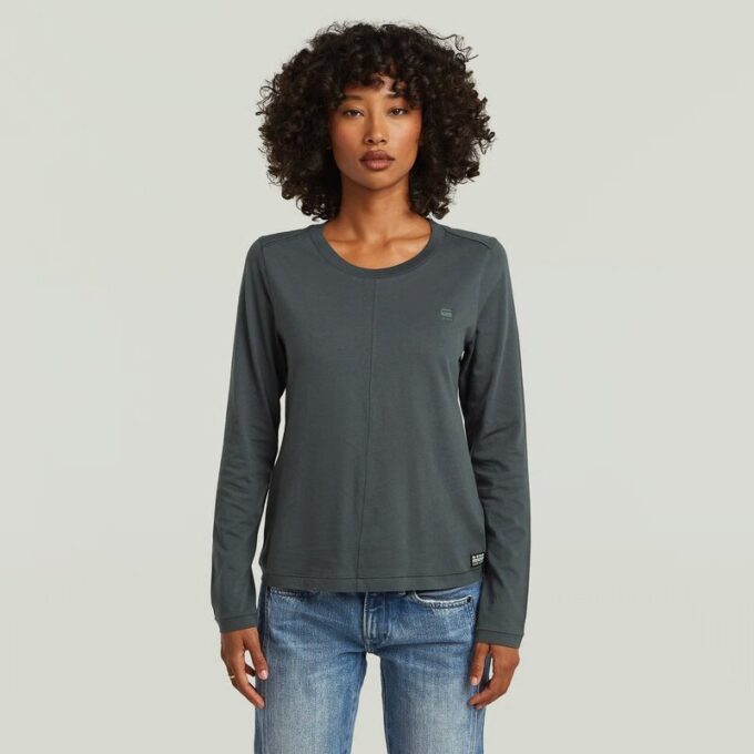T-shirt met voornaad T-shirt met voornaad