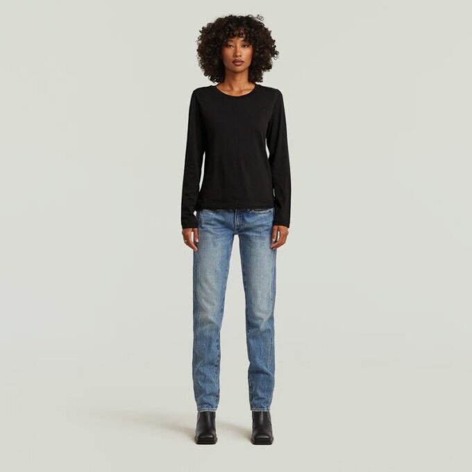 T-shirt met voornaad T-shirt met voornaad